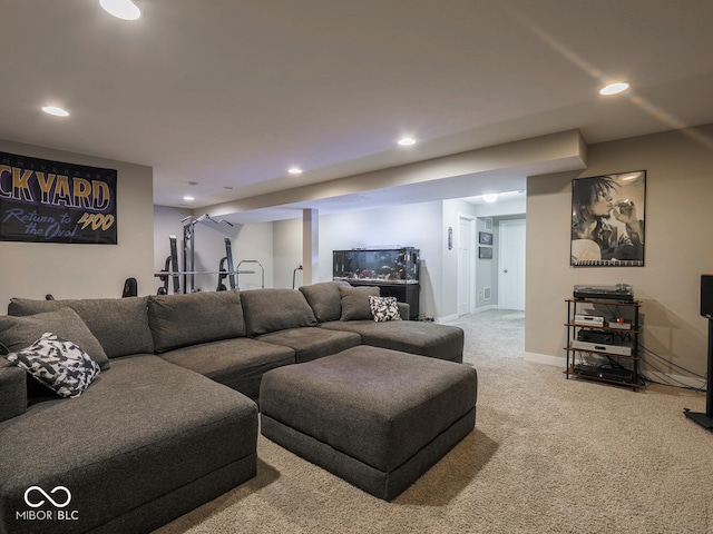 5684 Autumn Trl, Brownsburg, IN 46112 - carpeted living room featuring recessed lighting and baseboards