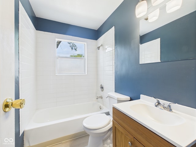 4020 N Mitthoefer Rd, Indianapolis, IN 46235 - full bathroom with toilet, shower / tub combination, and vanity
