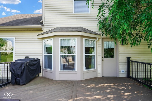 4342 Sequoia Ct, Greenwood, IN 46143 - wooden deck featuring grilling area
