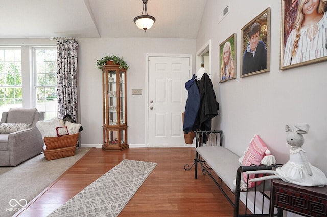 4342 Sequoia Ct, Greenwood, IN 46143 - foyer entrance with wood finished floors and baseboards