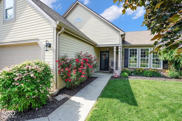 4342 Sequoia Ct, Greenwood, IN 46143 - view of front facade featuring a front lawn, a shingled roof, and brick siding