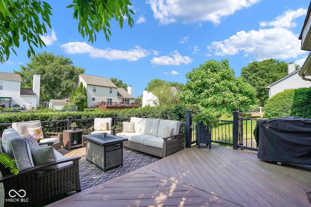 4342 Sequoia Ct, Greenwood, IN 46143 - wooden deck with an outdoor living space