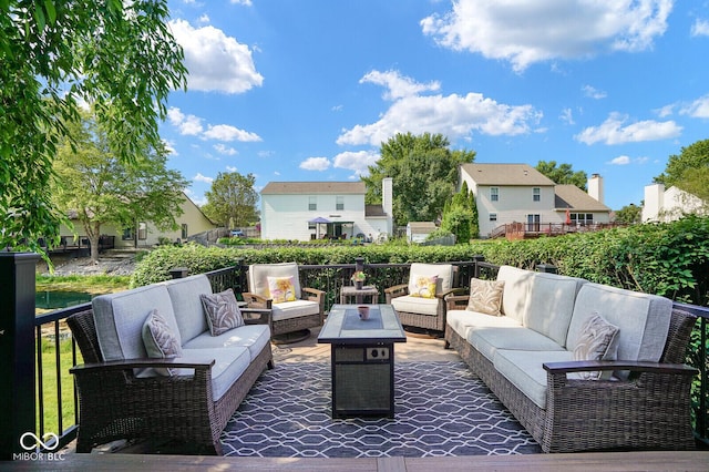 4342 Sequoia Ct, Greenwood, IN 46143 - view of patio with an outdoor living space and a residential view