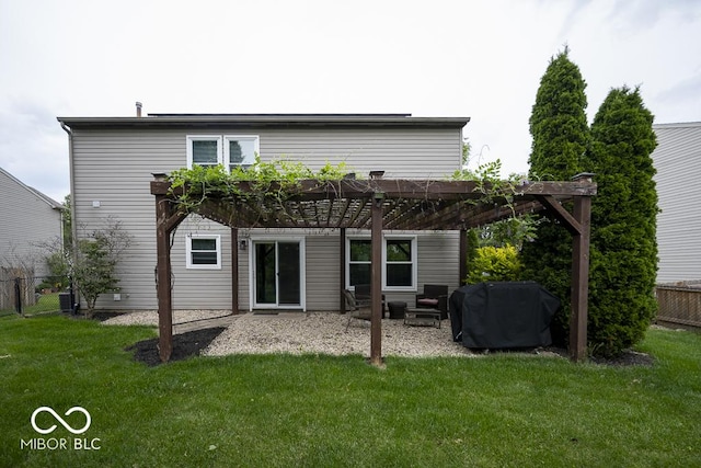 7657 Wheatgrass Ln, Noblesville, IN 46062 - rear view of property with a pergola, a patio, and central AC