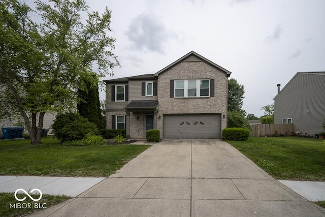 7657 Wheatgrass Ln, Noblesville, IN 46062 - traditional-style house featuring brick siding, an attached garage, and concrete driveway