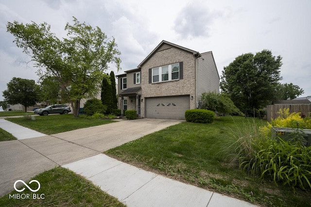 7657 Wheatgrass Ln, Noblesville, IN 46062 - traditional-style house featuring a garage, brick siding, and concrete driveway