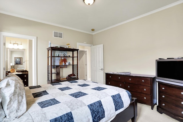 7635 Monte Carlo Way, Indianapolis, IN 46278 - bedroom featuring ornamental molding and light colored carpet