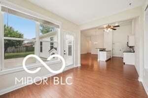 19146 Carol Cove Cir, Noblesville, IN 46062 - interior space featuring wood finished floors, baseboards, and ceiling fan