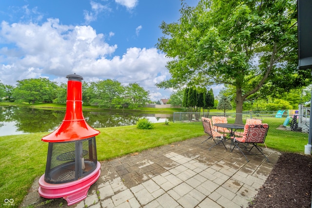 441 E Pine Ridge Dr, Westfield, IN 46074 - view of patio with a water view