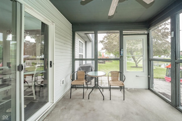 441 E Pine Ridge Dr, Westfield, IN 46074 - sunroom with ceiling fan and healthy amount of natural light