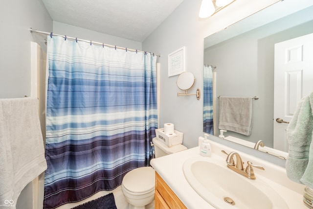 441 E Pine Ridge Dr, Westfield, IN 46074 - bathroom with vanity, toilet, and curtained shower