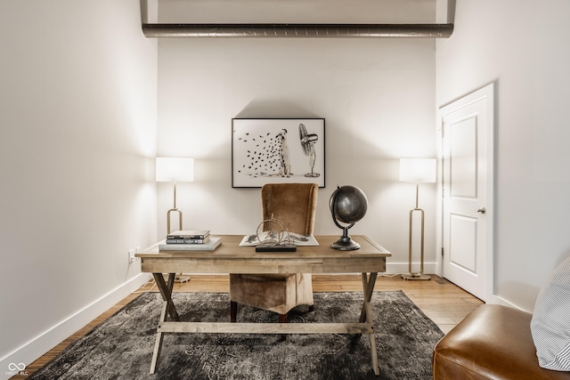 630 N College Ave Unit 409, Indianapolis, IN 46204 - home office featuring wood finished floors and baseboards
