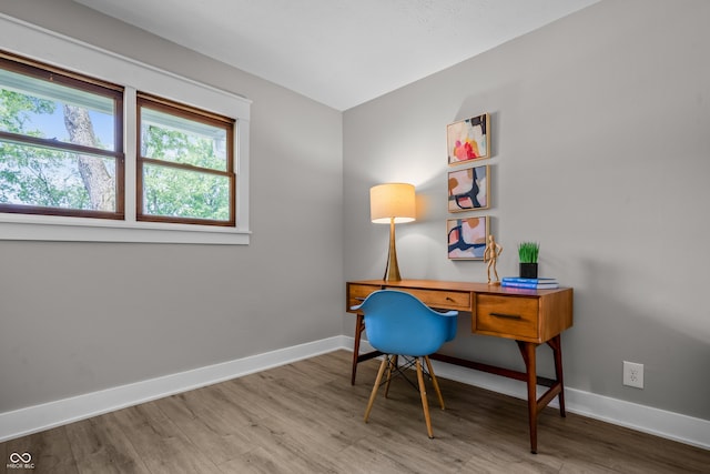 2537 N Boehning St, Indianapolis, IN 46219 - office space with baseboards and wood finished floors