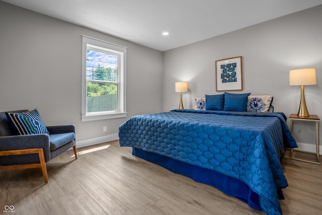 2537 N Boehning St, Indianapolis, IN 46219 - bedroom featuring wood finished floors, baseboards, and recessed lighting