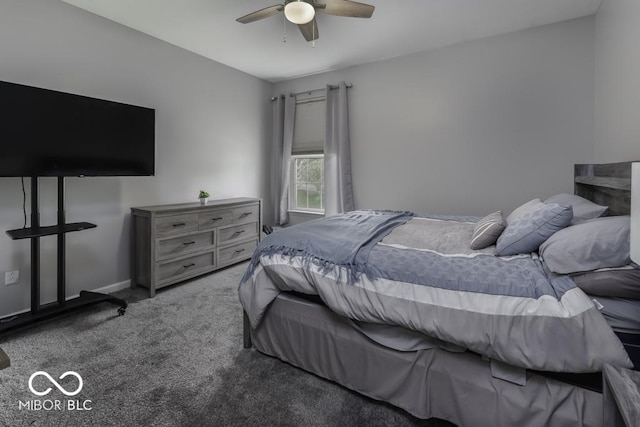 2502 Colinbrook Pkwy, Greenwood, IN 46143 - carpeted bedroom with ceiling fan and baseboards