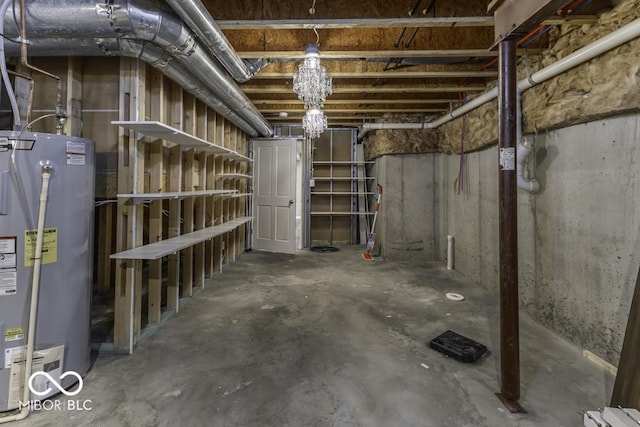 2502 Colinbrook Pkwy, Greenwood, IN 46143 - unfinished below grade area featuring water heater