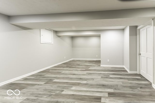 2502 Colinbrook Pkwy, Greenwood, IN 46143 - finished below grade area with baseboards and wood finished floors