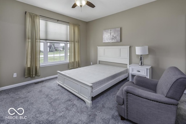 2502 Colinbrook Pkwy, Greenwood, IN 46143 - bedroom with carpet floors, baseboards, and a ceiling fan