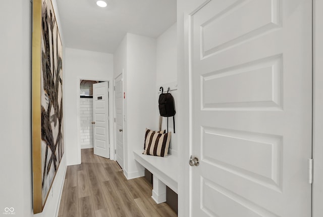942 Shadow Dr, Danville, IN 46122 - mudroom with light wood-style flooring, recessed lighting, and baseboards