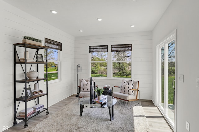 942 Shadow Dr, Danville, IN 46122 - sitting room featuring light wood-type flooring and recessed lighting