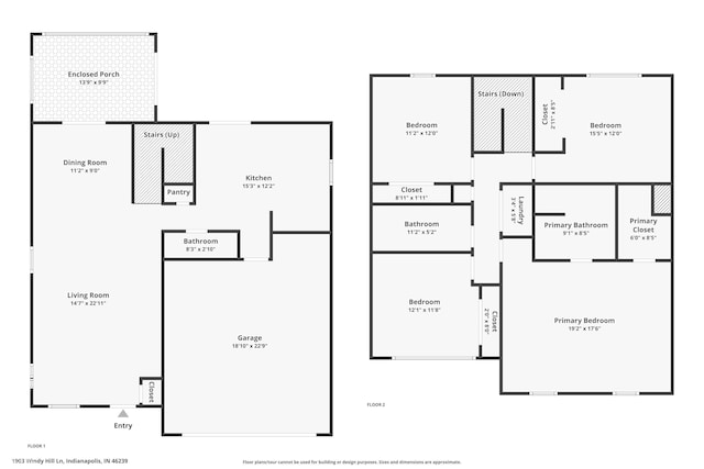 1903 Windy Hill Ln, Indianapolis, IN 46239 - view of property floor plan