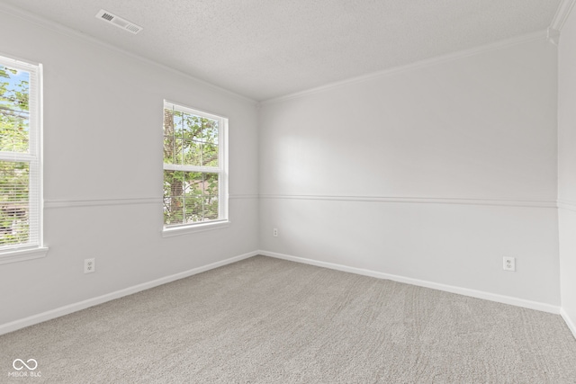1903 Windy Hill Ln, Indianapolis, IN 46239 - carpeted spare room featuring ornamental molding and a textured ceiling