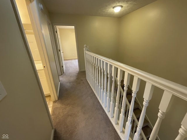 2853 S Walnut Street Pike, Bloomington, IN 47401 - hall with carpet floors and an upstairs landing