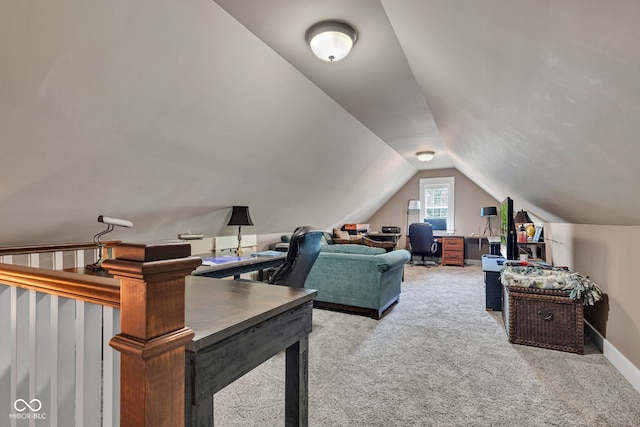 900 W Busby St, Lebanon, IN 46052 - office featuring carpet floors and vaulted ceiling
