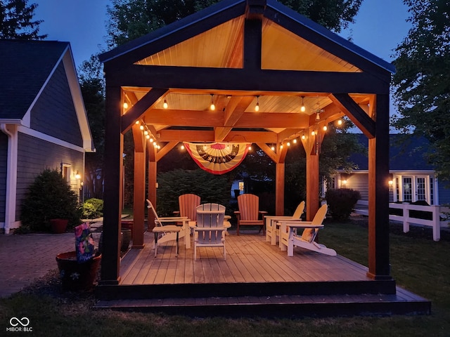 900 W Busby St, Lebanon, IN 46052 - deck at twilight featuring a gazebo