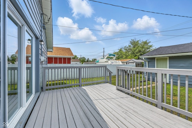 3906 Fletcher Ave, Indianapolis, IN 46203 - view of wooden terrace