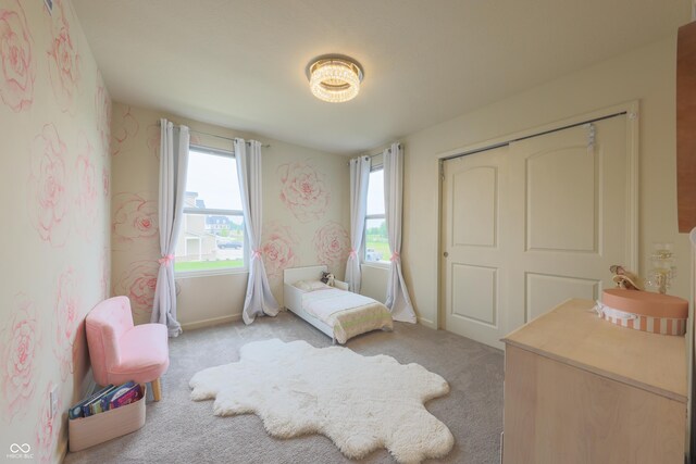 640 Axford Bay Dr, Westfield, IN 46074 - bedroom with carpet floors, baseboards, and a closet