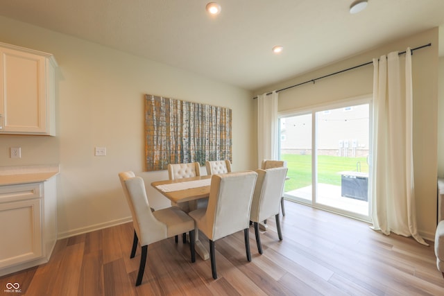 640 Axford Bay Dr, Westfield, IN 46074 - dining space with light wood finished floors, recessed lighting, and baseboards