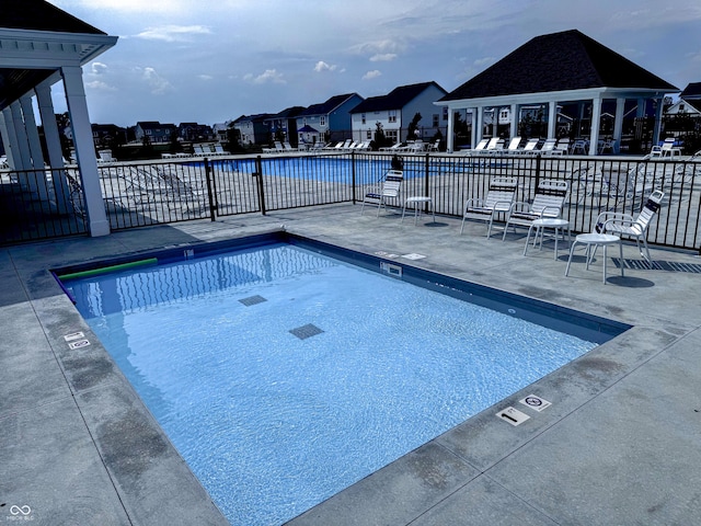 640 Axford Bay Dr, Westfield, IN 46074 - community pool featuring a residential view, a patio, and a gazebo
