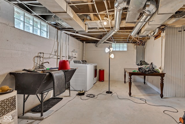 1618 Villa Ave, Indianapolis, IN 46203 - basement featuring washing machine and dryer