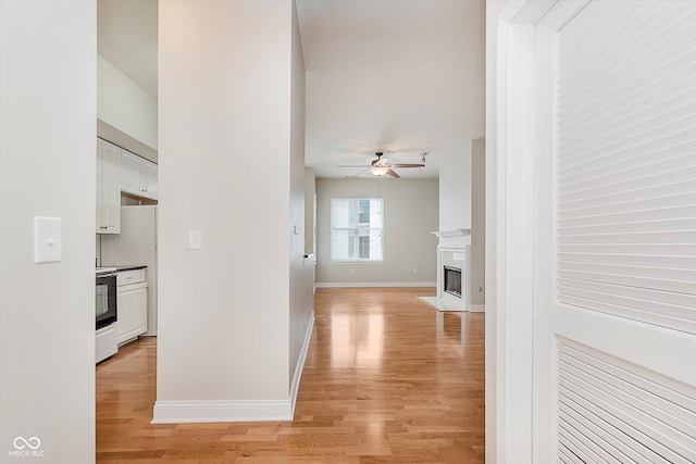 355 E Ohio St Unit 209, Indianapolis, IN 46204 - hall with light wood finished floors and baseboards