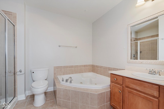 355 E Ohio St Unit 209, Indianapolis, IN 46204 - bathroom featuring toilet, a shower stall, a tub with jets, and vanity