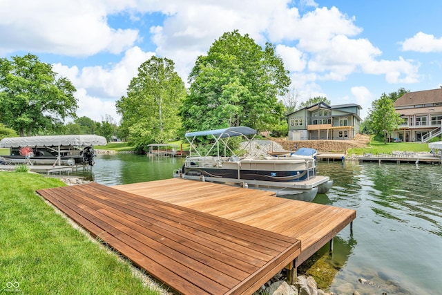 103 Gettysburg, Coatesville, IN 46121 - dock area featuring a water view and boat lift