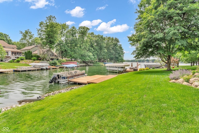 103 Gettysburg, Coatesville, IN 46121 - dock featuring a lawn and a water view