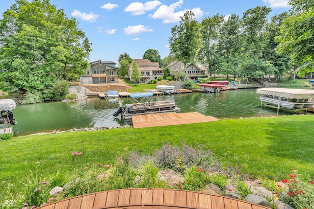 103 Gettysburg, Coatesville, IN 46121 - dock with a water view and a lawn