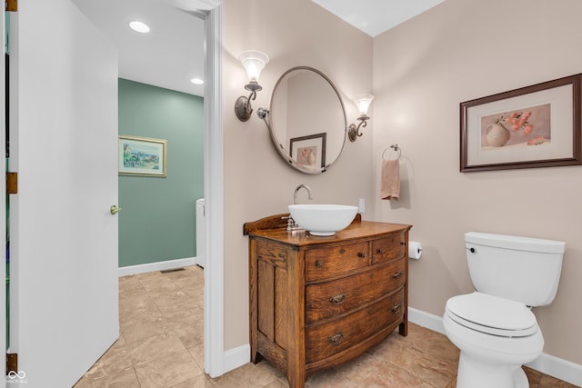 103 Gettysburg, Coatesville, IN 46121 - bathroom with vanity, recessed lighting, and tile patterned floors