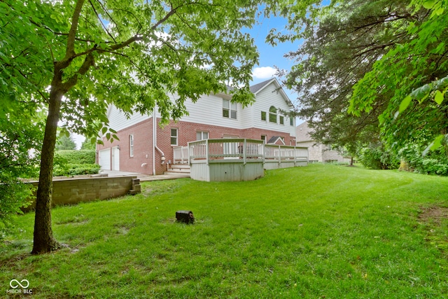 11036 Ravenna Way, Indianapolis, IN 46236 - view of grassy yard featuring a deck