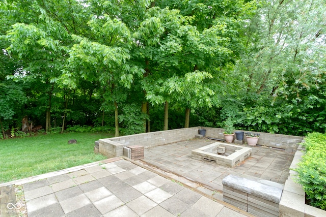 11036 Ravenna Way, Indianapolis, IN 46236 - view of patio with a fire pit