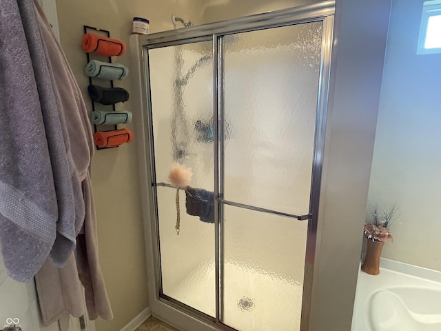 2253 Jaybird Dr, Greenfield, IN 46140 - bathroom featuring a shower stall and a bath