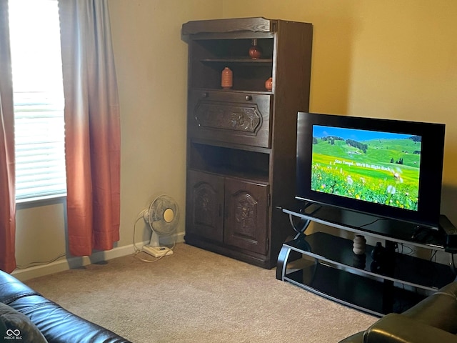 2253 Jaybird Dr, Greenfield, IN 46140 - carpeted living room with baseboards