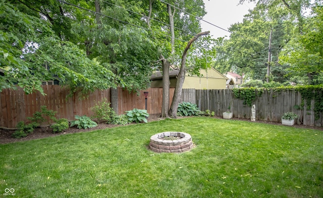5024 N Kenwood Ave, Indianapolis, IN 46208 - view of yard with an outdoor fire pit