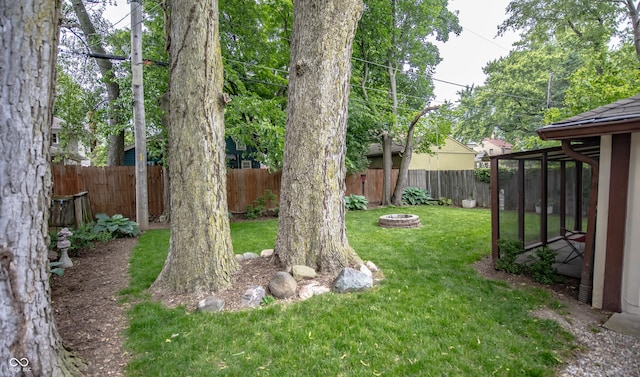 5024 N Kenwood Ave, Indianapolis, IN 46208 - view of yard featuring a fire pit
