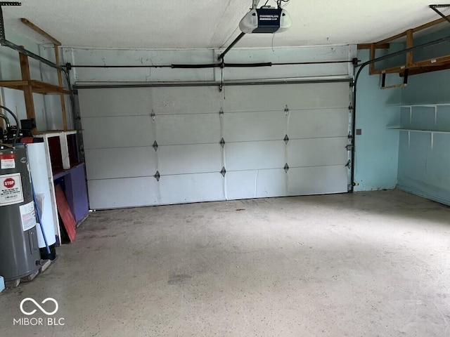8045 Briarwood Dr, Indianapolis, IN 46227 - garage featuring a garage door opener and electric water heater