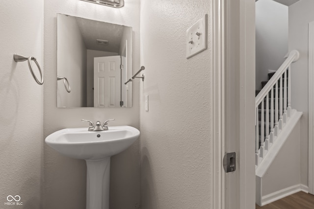 2270 Collins Way, Greenfield, IN 46140 - bathroom featuring a sink and wood finished floors