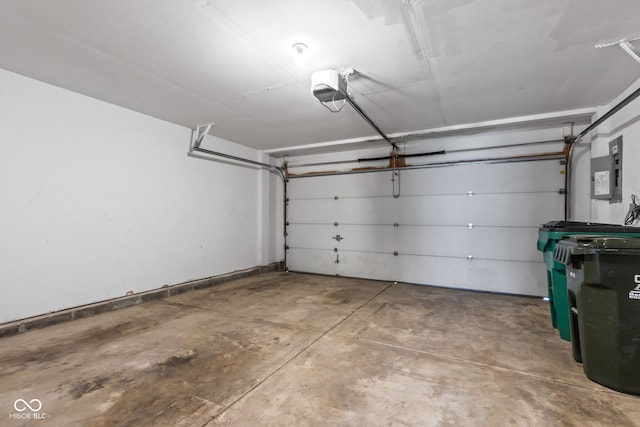 2270 Collins Way, Greenfield, IN 46140 - garage featuring a garage door opener and electric panel