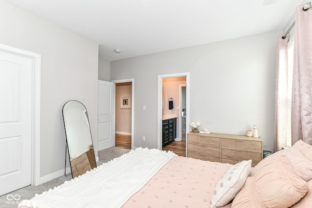 8263 Bryce Blvd, Pendleton, IN 46064 - bedroom with ensuite bath and baseboards